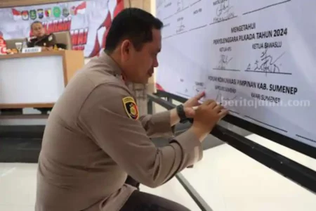 Polres Sumenep Gelar Deklarasi Pilkada Damai, Tolak Provokasi foto berita jatim