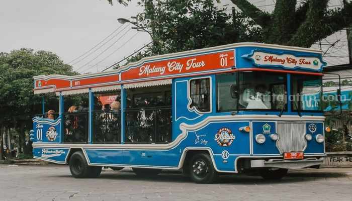 Potret Bus Macito, transportasi umum gratis untuk berkeliling Kota Malang. (Instagram/lagicobamalang)