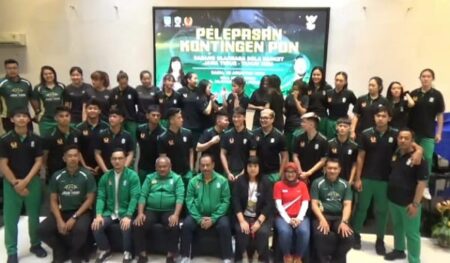 Basket Jatim Targetkan Sapu Bersih Emas di PON XXI Aceh-Sumut Perbasi Jatim lepas kontingen Basket jelang PON Aceh.