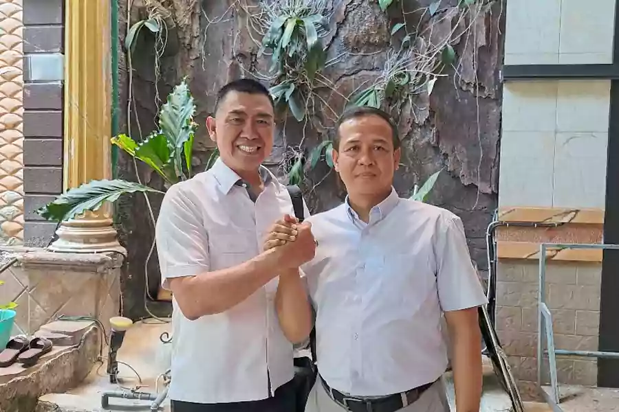 Bakal Paslon di Pilwali Kota Malang Abah Anton bersama Dimyati Ayatulloh.