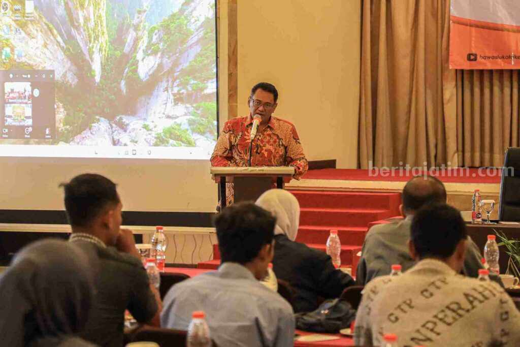 Yudi Agung Nugraha, Ketua Bawaslu Kota Kediri meluncurkan pemetaan kerawanan pemilihan serentak tahun 2024