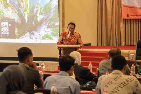 Yudi Agung Nugraha, Ketua Bawaslu Kota Kediri meluncurkan pemetaan kerawanan pemilihan serentak tahun 2024