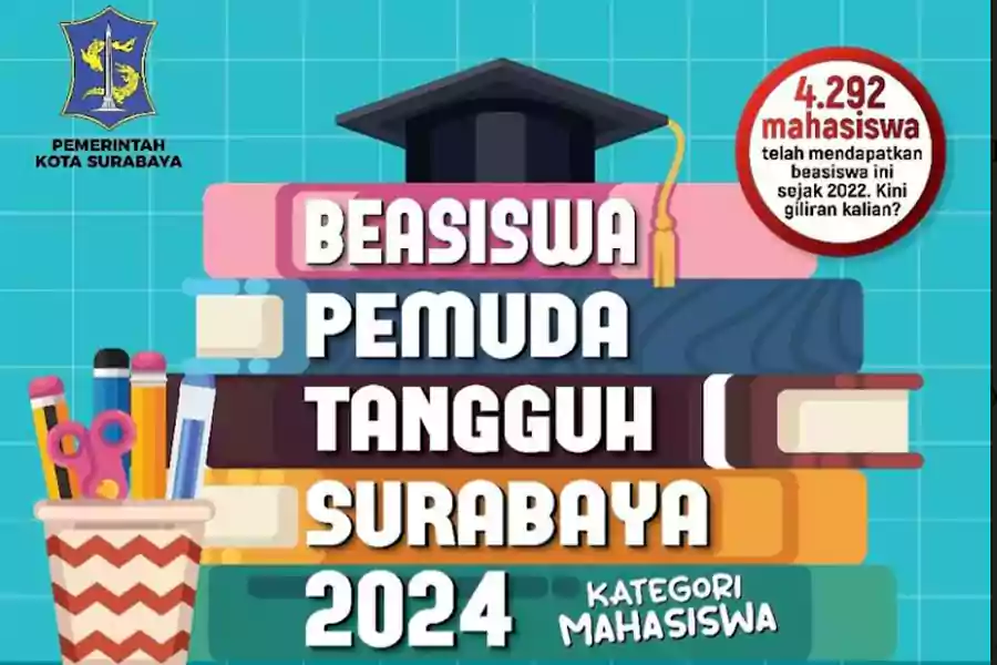Poster Beasiswa Pemuda Tangguh Surabaya 2024. (Instagram/ericahyadi_)