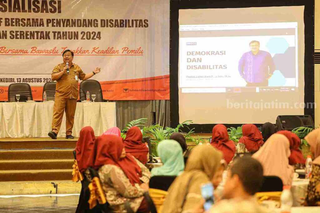 Bawaslu Kota Kediri Sosialisasikan Pengawasan Partisipatif pada Disabilitas.