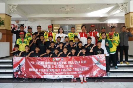 Kontingen Sepak Bola Usia Dini FORSGI U-10 Kota Kediri Ikuti Piala Menpora II