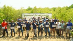 Dukung Kelestarian Lingkungan, PT Telkom Regional 3 dan BMM Lakukan Aksi Tanam 4.000 Bibit Mangrove