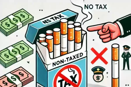 Ilustrasi rokok tanpa cukai.