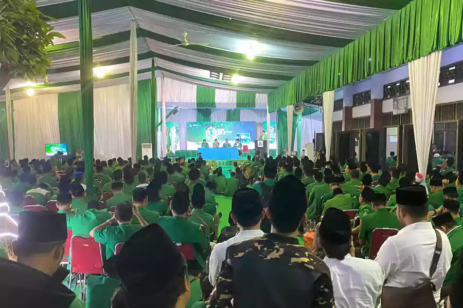 Prosesi pemilihan Ketua PW GP Ansor Jawa Timur. [Isnan/Beritajatim.com]