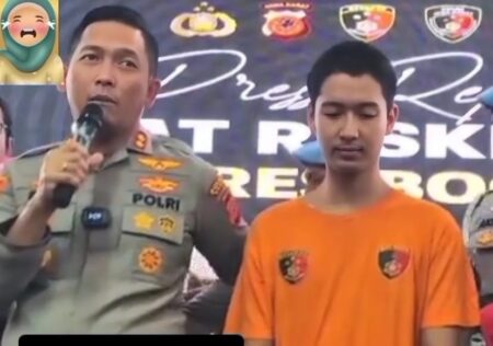 Armor Toreador pelaku KDRT pada sang istri Cut Intan Nabila saat dihadirkan dalam konferensi pers (Akun Instagram @beraninikah)