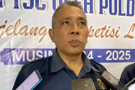 Panpel Persela Lamongan Mahfud Syafi'i. [Foto: Diah Ayu/beritajatim.com]