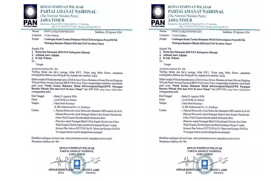 Dokumen Model B.Persetujuan.Parpol.KWK DPP PAN untuk pasangan H. Achmad Amir Aslichin.