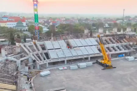 Progres Stadion Surajaya Lamongan 29,8%, Pemadatan Lapangan Tuntas foto berita jatim