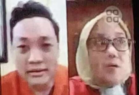 Hakim PN Surabaya Bebaskan Terdakwa Kasus Penipuan Rp10 Miliar Terdakwa Timotius Jimmy Wijaya dan hakim Dr Nurnaningsih Amriani.