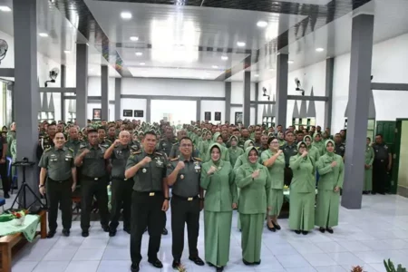 Kunjungan kerja Komandan Korem 081/Dhirotsaha Jaya (Dsj), Kolonel Inf Rama Pratama di Kodim 0802/Ponorogo (Foto/Kodim 0802/Ponorogo)