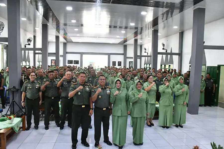 Kunjungan kerja Komandan Korem 081/Dhirotsaha Jaya (Dsj), Kolonel Inf Rama Pratama di Kodim 0802/Ponorogo (Foto/Kodim 0802/Ponorogo)