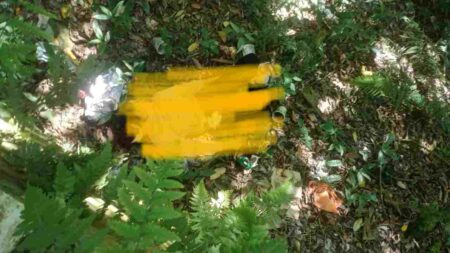 Mayat ditemukan di Blok Lembah Bang Tahura Raden Soerjo tepatnya di Dusun Pacet Selatan, Desa Pacet, Kecamatan Pacet, Kabupaten Mojokerto. [Foto : ist]