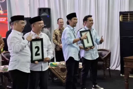 Dapat Nomor Urut, Paslon Bupati dan Wabup Madiun Siap Bertarung di Pilkada 2024 foto beritajatim
