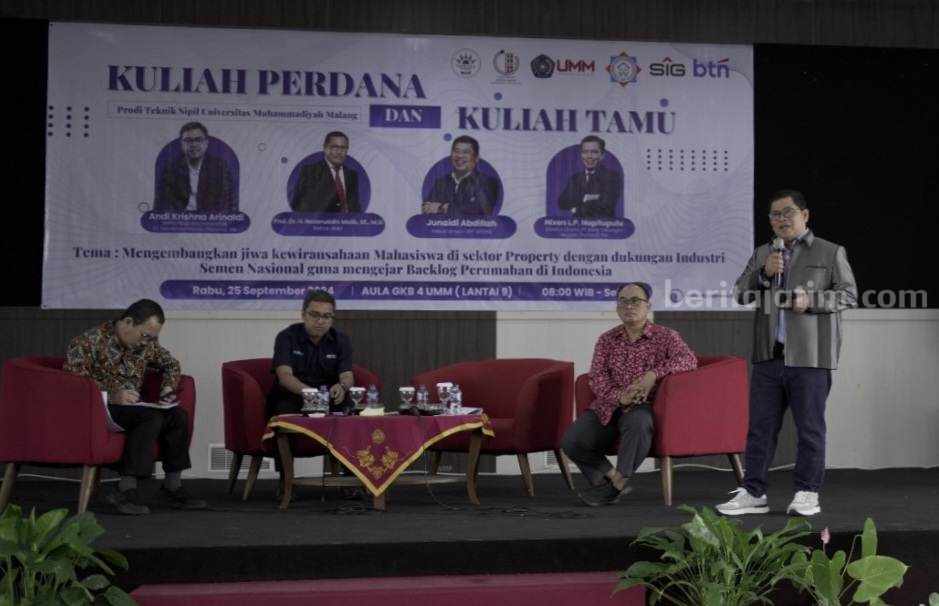 Kuliah tamu di UMM bertajuk "Mengembangkan Jiwa Kewirausahaan Mahasiswa di Sektor Properti (Foto: Istimewa)