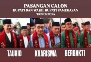 Profil Tiga Paslon Pilkada Pamekasan, TAUHID, KHARISMA, dan BERBAKTI Paslon Pilkada 2024 yang terdaftar di KPU Pamekasan.