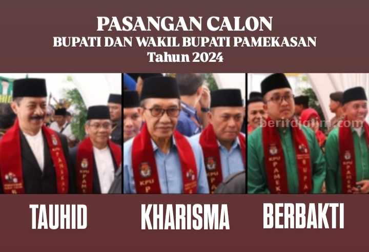 Paslon Pilkada 2024 yang terdaftar di KPU Pamekasan.