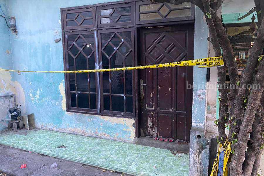 Lokasi penemuan jenazah M di Jalan Kalimas Baru gang Buntu.