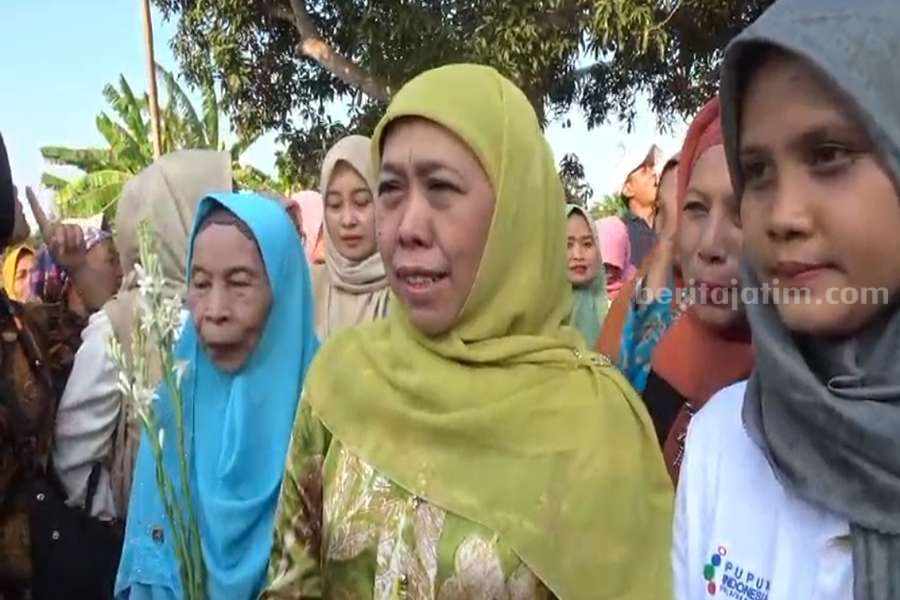 Khofifah Kunjungi Petani Bunga Sedap Malam di Pasuruan, Ini yang Bahas