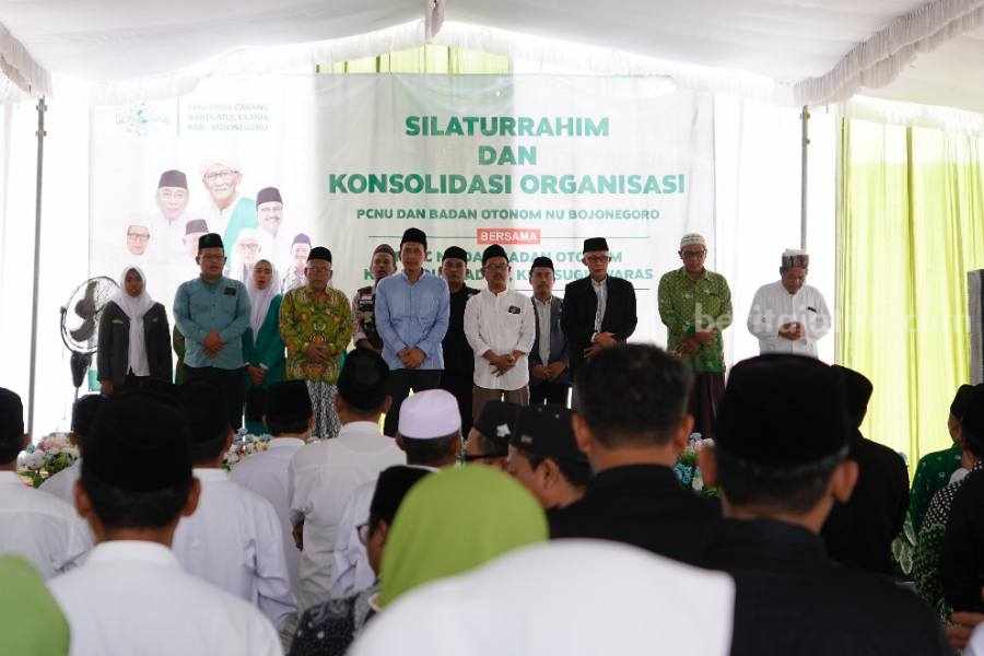 Bakal calon bupati (bacabup) Bojonegoro Setyo Wahono saat konsolidasi dengan sejumlah pengurus dan kader NU Bojonegoro.