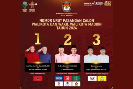 LADK Pilwali Madiun 2024, 3 Paslon Tak Sampai Rp 1 Juta Pilwali Madiun