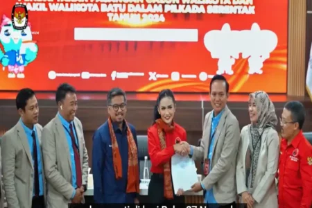 KPU Kota Batu Tetapkan 3 Pasangan Calon Wali Kota dan Wakil Wali Kota Pilkada 2024 Kris Dayanti dan Kresna Dewanata