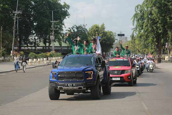 Penyambutan atlet Sumenep peraih medali di PON 2024.