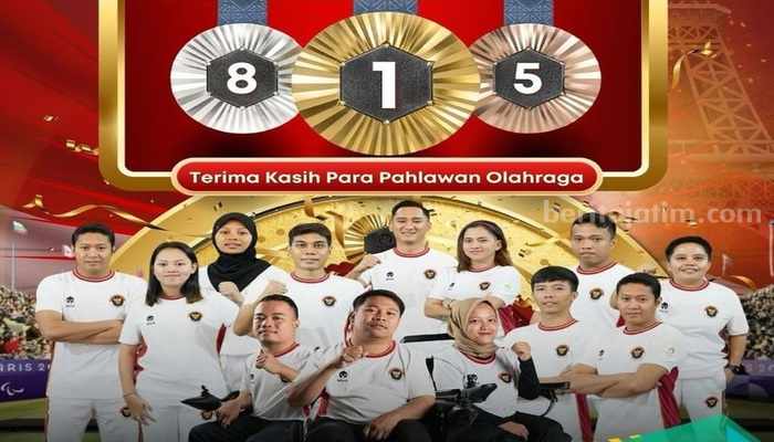 Total medali yang diperoleh para atlet Indonesia di Paralimpiade Paris 2024. (Instagram/jatimpemprov)