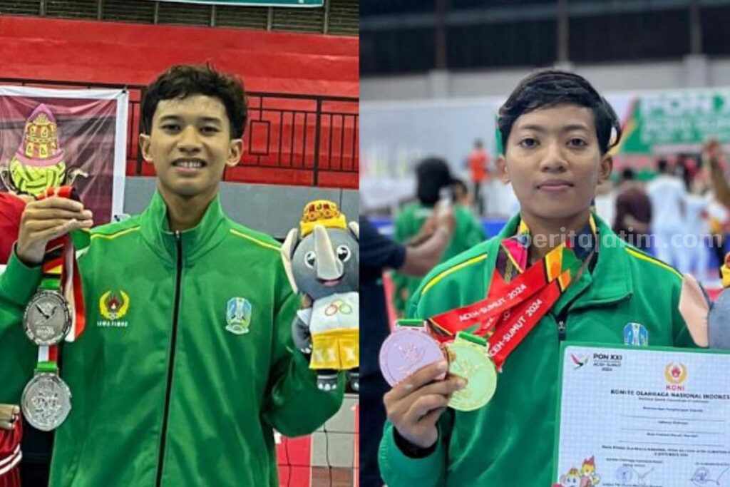 Dua Atlet Sepak Takraw asal Tuban yang meraih medali emas dan perak.