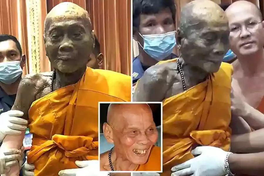 Foto biksu yang viral bernama Luang Phor Pian asal Thailand.