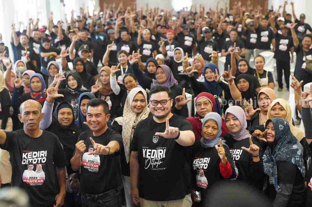 Relawan P2K Dukung Dhito dan Dewi di Pilkada Kabupaten Kediri.