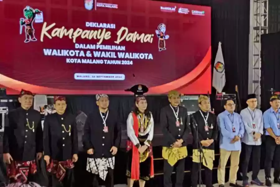 Deklarasi Pemilu Damai di MCC Kota Malang.