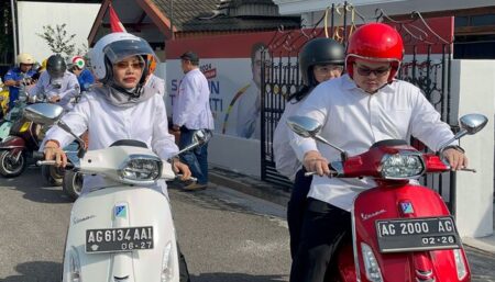 17 Program Prioritas Dhito-Dewi, Salah Satunya Makan Bergizi Bagi 30 Ribu Siswa PAUD di Kabupaten Kediri Pasangan Dhito Dewi (Nanang M-Beritajatim.com)