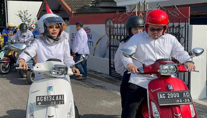 Pasangan Dhito Dewi (Nanang M-Beritajatim.com)