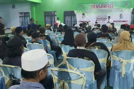 Deklarasi Germudas mendukung petahana HM Sanusi-Lathifah Shohib.