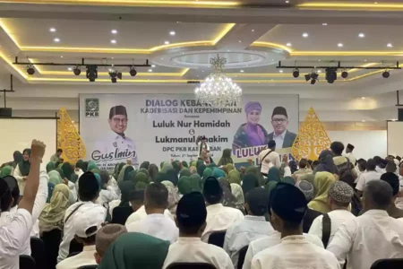 Calon Gubernur Provinsi Jawa Timur Luluk Nur Hamidah saat di Tuban. [foto: Diah Ayu/beritajatim.com]
