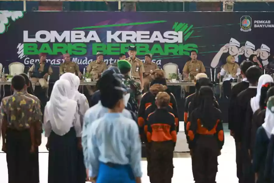 Kompetisi Kreasi Baris Berbaris yang diadakan oleh Pemkab Banyuwangi.