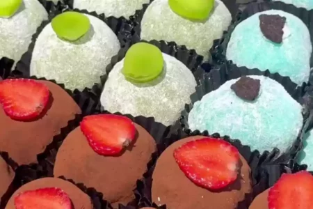 Ini Resep Mochi Daifuku, Jajanan Kekinian yang Sedang Viral Mochi Daifuku, jajanan kekinian yang sedang viral saat ini. (Instagram/probolinggo.kuliner)