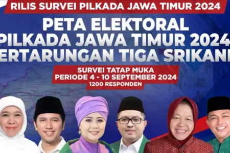Survei Poltracking: Khofifah-Emil Tertinggi, Risma-Gus Hans Posisi Kedua foto berita jatim
