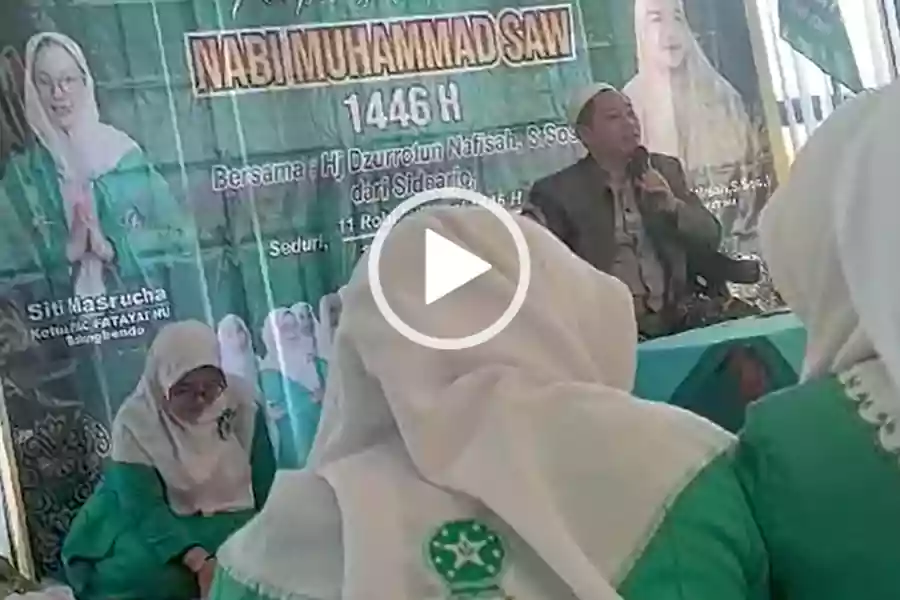 Tangkapan layar video viral KH. Abdul Rochman yang diduga mengampanyekan salah satu paslon.