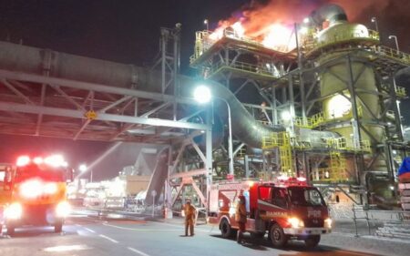 PT Freeport Indonesia di KEK Gresik Kebakaran