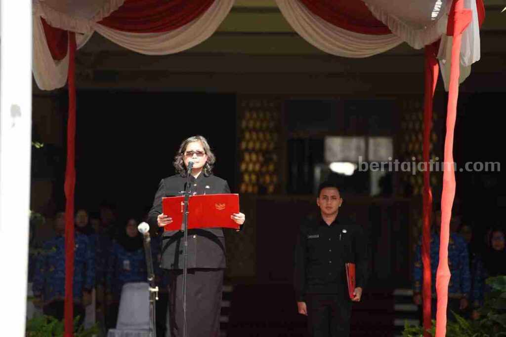Pj Wali Kota Kediri Pimpin Upacara Hari Jadi Provinsi Jawa Timur