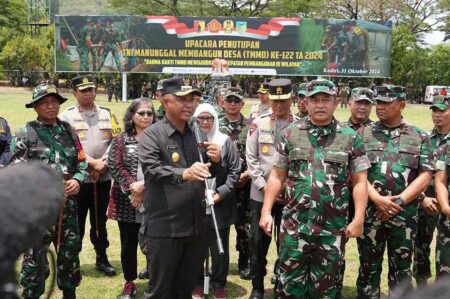 TMMD ke-122 Sukses Bangun Jalan Tembus Antar Desa di Kabupaten Kediri