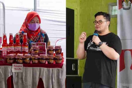 Cabup Kediri petahana Mas Dhito bertemu dengan UMKM Rosela di Kecamatan Semen