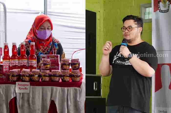 Cabup Kediri petahana Mas Dhito bertemu dengan UMKM Rosela di Kecamatan Semen
