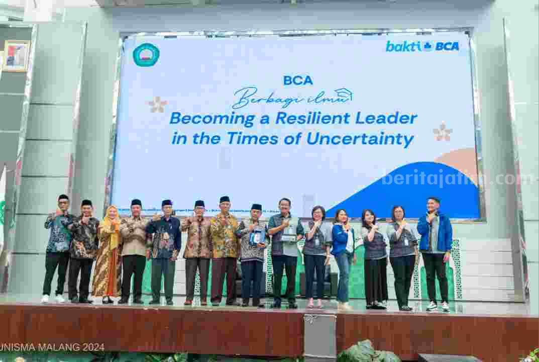 Foto bersama narasumber kuliah umum bersama jajaran rektorat Unisma (Foto: Istimewa)