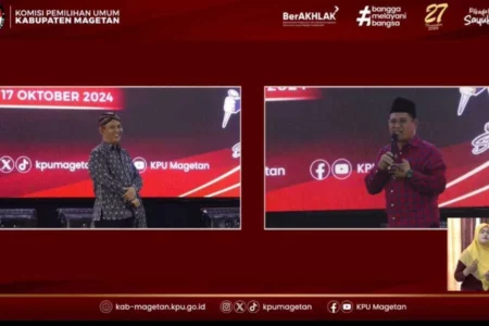 Debat Perdana Pilbup Magetan: Sujatno Pertanyakan Realisasi Perpres 80/2019, Ini Jawaban Hergunadi